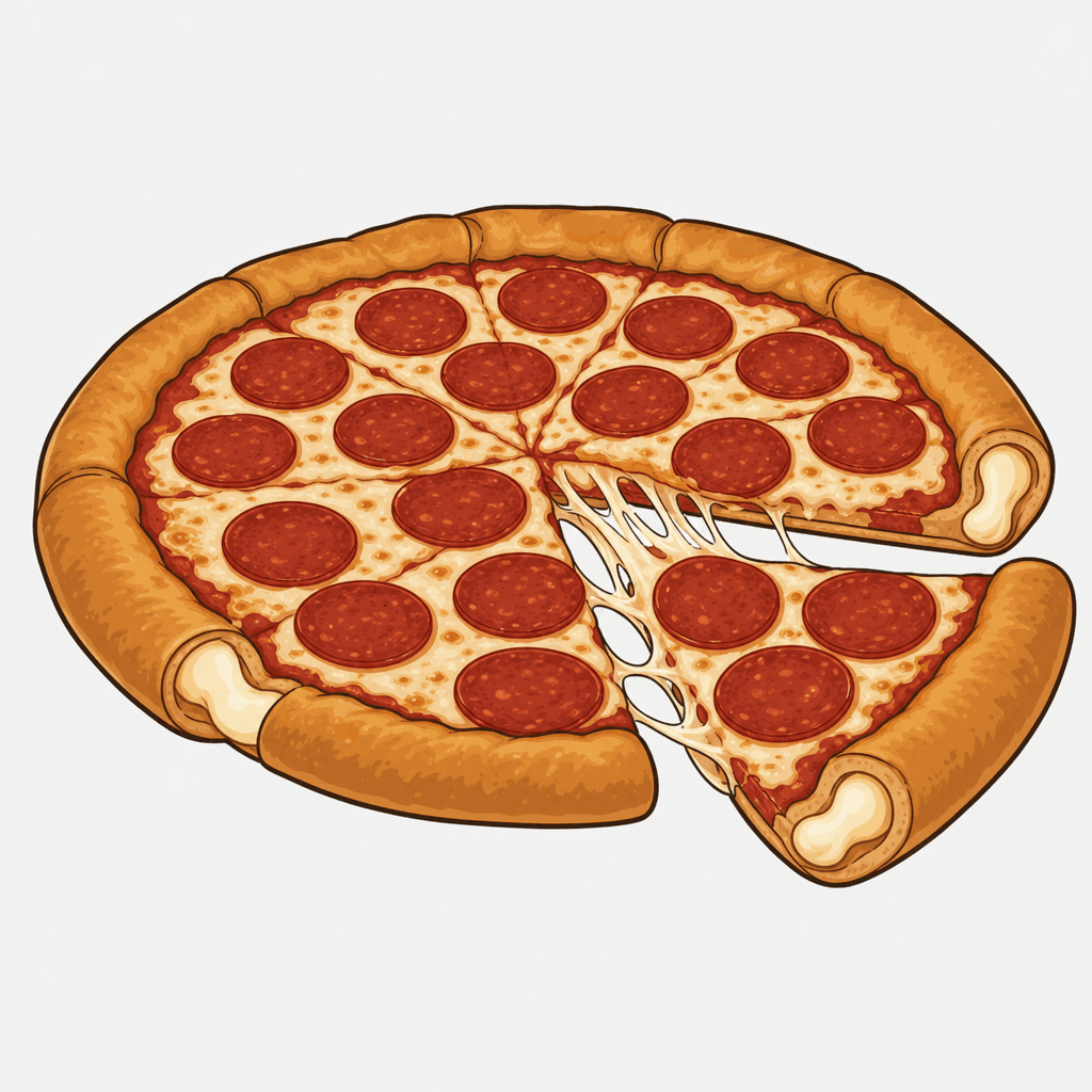 Pizza Hut Stuffed Crust Pepperoni Pizza